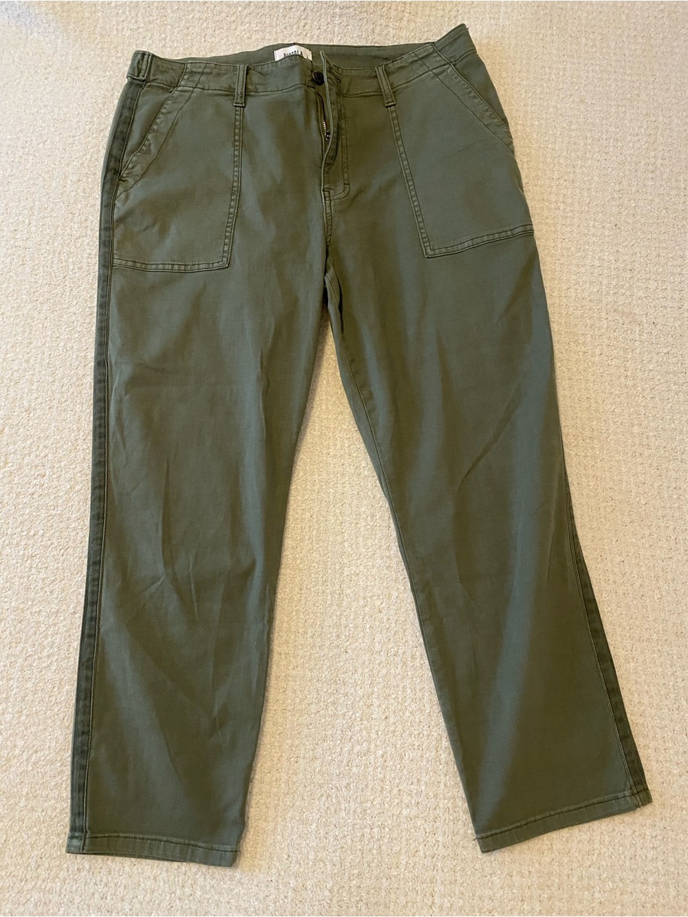 Pistola Women's Utility Patch Pocket Pants Olive Green Size 32
